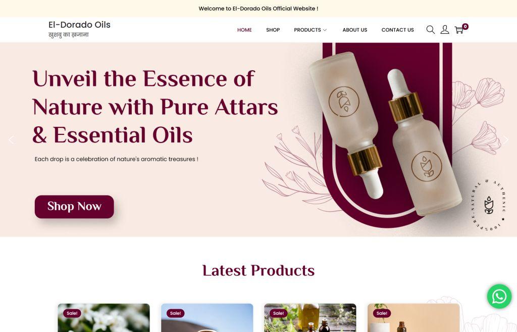 El-Dorado Oils Website Designed By Aristo Coders